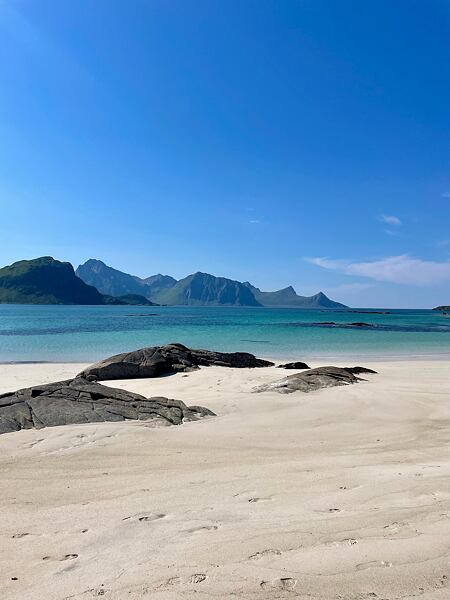 Haukland beach ve své plné kráse