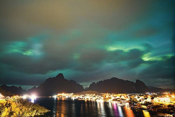 Vlasta Štochlová - Lofoty, polární záře v Reine