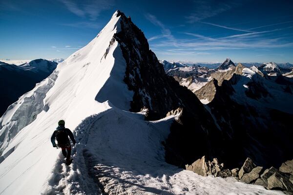 Severní hřeben na Weisshorn, srpen 2020, foto: Kuba Cejpek 
