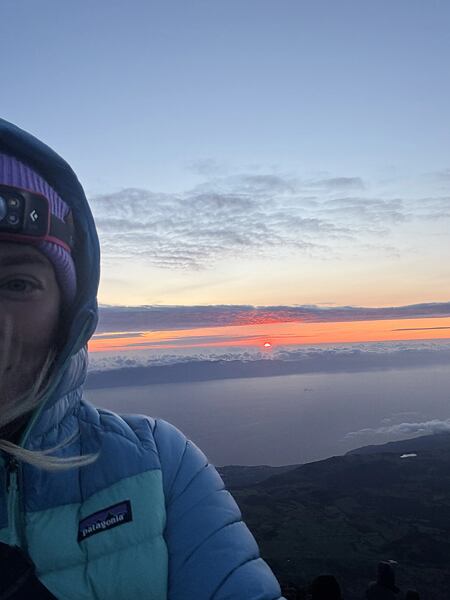 Azory - Mount Pico při východu slunce