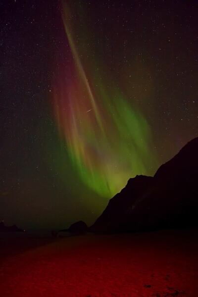 Vlasta Štochlová - Lofoty, cestou na Haukland beach
